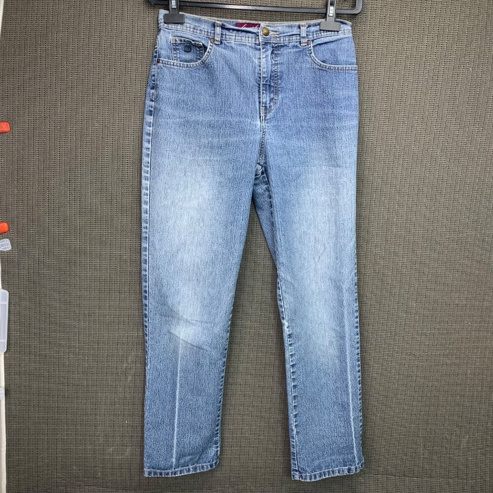 Gloria Vanderbilt Womens Classic Fit Tapered Leg Denim Jeans Size 10 Medium Wash